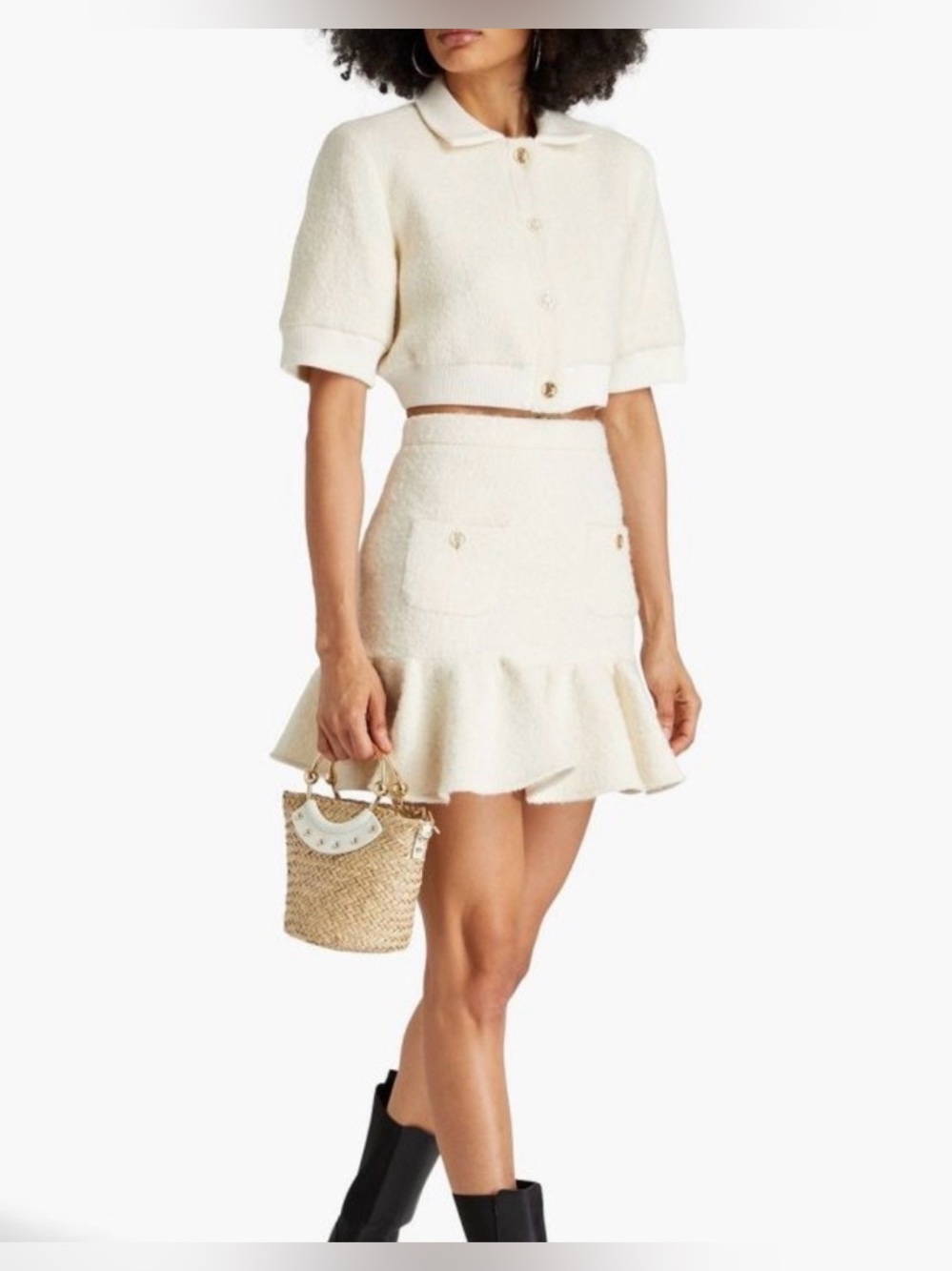 SANDRO ~ Wool blend mini skirt - Picture 7 of 8